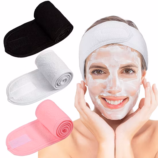 Verstellbares Stirnband-Handtuch zum Waschen des Gesichts, Make-up
